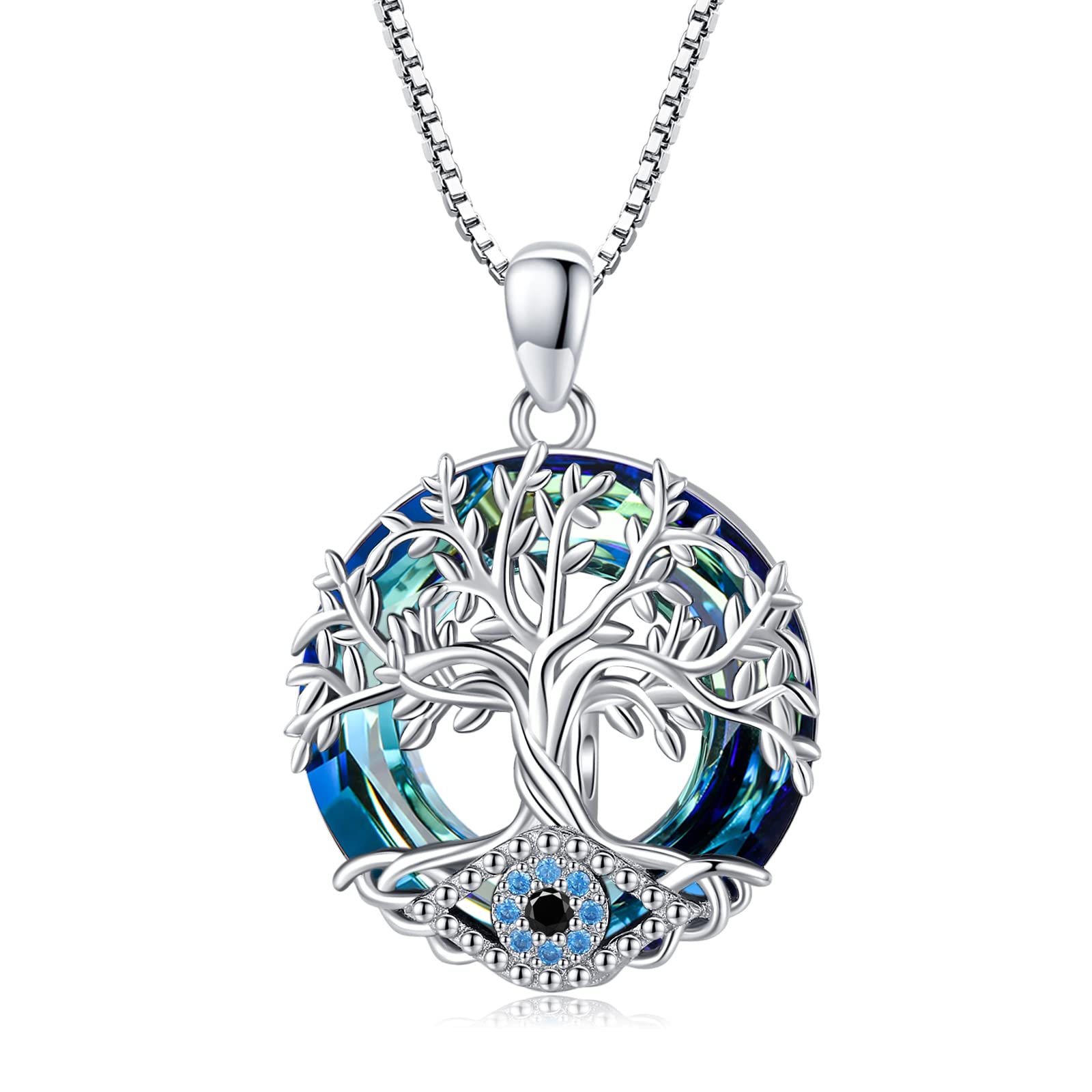 Anavia Iridescent Tree of Life Necklace and Car Clip Aromatherapy