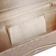 Premium Large Metallic Glitter Envelope Flap Clutch Evening Bag