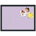 thumbnail image 2 of PinPix 22x16 Custom Cork Bulletin Board Purple Polka Dot Poster Board Has a Fabric Style Canvas Finish, Framed in Purple Polka Dot, by ArtToFrames (PinPix-504), 2 of 6