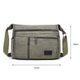 thumbnail image 2 of Yucurem Men Canvas Shoulder Bags Multi Pocket Male Travel Messenger Handbag (Green), 2 of 10
