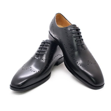 

Men‘s Genuine Leather Brogue Whole-cut Oxford Shoes Formal Special Occasion Dress Shoes For Business Wedding Party