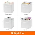thumbnail image 4 of Lifewit 11 Inch Storage Cubes, 8 Packs Cube Storage Bins, Foldable Fabric Bins, Multi-color Organizers Decorative Organizing Baskets for Shelves for Closet, Utility Room, Storage Room, White, 4 of 7