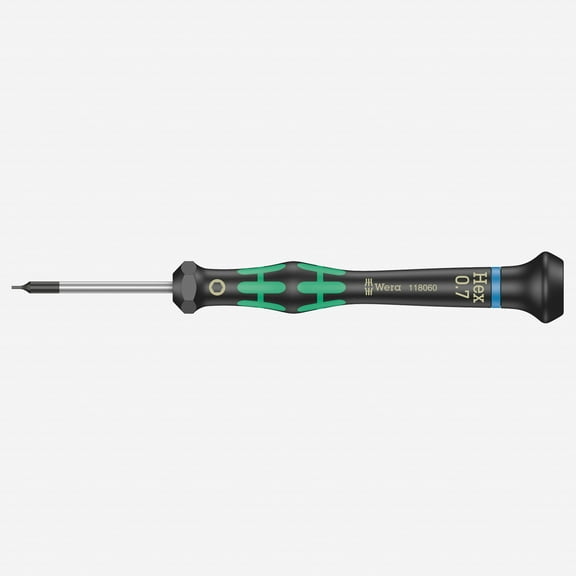 Wera 118060 0.7 x 40mm Kraftform Micro Hex Precision Screwdriver
