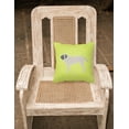 thumbnail image 2 of English Mastiff Checkerboard Green Fabric Decorative Pillow, 2 of 2