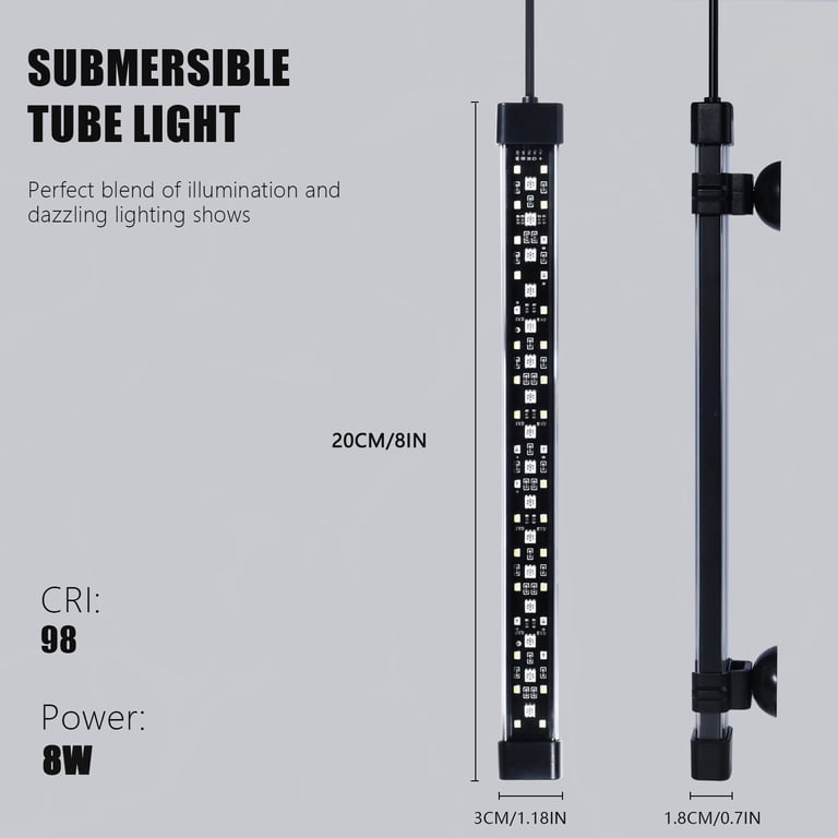 VNEKVA LED Aquarium Light, 8 Inch Full Spectrum photo 3