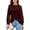 01 Wine Red, variant on Women's Tops And Blouses Long Sleeve Waffle Tee Loose Casual T Shirts,Black S