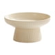 thumbnail image 2 of Bandeja de cerámica para postres – Soporte alto para pasteles, postres, frutas y bocadillos | Estilo crema fresca con textura limpia – Base hueca antideslizante para drenaje y almacenamiento –, 2 of 6
