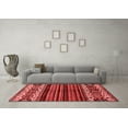 thumbnail image 3 of Ahgly Company Indoor Rectangle Abstract Red Modern Area Rugs, 2' x 5', 3 of 4