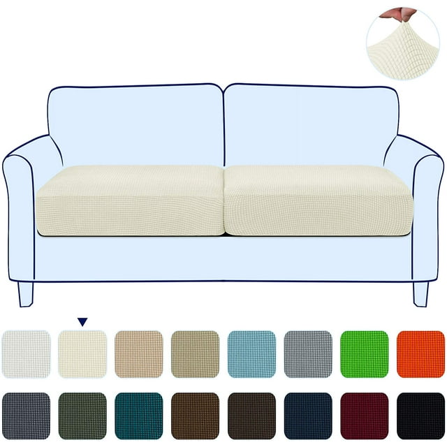 Subrtex Housse de Coussin Extensible Douce Texturée pour Canapé d'Angle