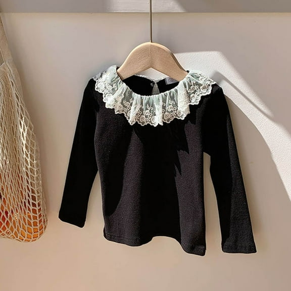 Shirt for Boys Black Long Sleeve Shirt Boys Crewneck Top Tees Shirts Comfort Colors Kids Shirts Girls 7-8 Years