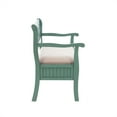 thumbnail image 3 of Linon Banc de Rangement en Bois Elliana Bleu Sarcelle, 3 of 12
