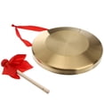 thumbnail image 3 of MasteelfCA 1 Ensemble d'Instruments de Percussion Traditionnels Gong Chinois avec Marteau (Rouge), 3 of 7
