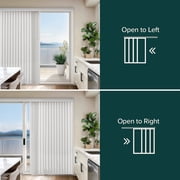 Chicology Oxford White Large Vertical Blinds, Light Filtering PVC Slats, 78W x 84H for Sliding Glass Doors & Living Rooms