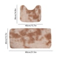 thumbnail image 3 of Linnome 2 Piece Mixed Color Bathroom Mat Set Extra Long Soft Water Absorption Non Slip Thick Washable for Toilet Shower, 3 of 6