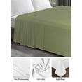thumbnail image 5 of Full Size Flat Sheet Only, Sage Green Ombre Soft Brushed Microfiber Bed Sheets, Farmhouse Sage Green Ombre Hotel Quality Breathable Bedding Top Sheet, Easy Care, 66"x102", 5 of 9