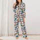 thumbnail image 2 of Fotbe Colorful Flying Butterflies Conjunto de Pijama de Manga Larga para Mujer con Estampado, Ropa de Dormir de 2 Piezas, Conjunto de Casa Suave y Cómodo con Bolsillos-Small, 2 of 7