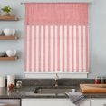 thumbnail image 6 of Coral Pink Striped Sheer Curtains 72 Inches Long, Boho Stripes Minimalist Linen Texture Light Filering Curtains, Breathable Simi Curtain Privacy Drapes for Living Room Bedroom Window Treatment, 6 of 9