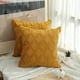 thumbnail image 1 of 2pcs Soft Plush Woolen Short Velvet Decorative Cushion Covers Luxury Style For Sofa Bedroom Gold 45x45cm, 1 of 1