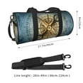 thumbnail image 2 of Fotbe Vintage Compass Bolsa Deportiva de Lona Plegable con Estampado, Bolsa de Gimnasio con Bolsillo Seco/Húmedo, Bolsa de Viaje Ultraligera de Gran Capacidad, 2 of 6