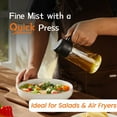 thumbnail image 3 of SuperTop 16oz Olive Oil Dispenser Bottle for Kitchen - 2 in 1 Oil Dispenser and Oil Sprayer for Cooking, Air Fryer, Salad, 470ml Olive Oil Sprayer Black, 3 of 5