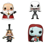 Funko POP! Disney Night Before Christmas Collectors Set - Sandy Claws, Sally Sewing, Mayor with Megaphone (Possible Limited Chase Edition), Jack Scary Face