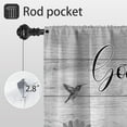 thumbnail image 3 of Black and White Floral Kitchen Window Curtains 27.5 x 39 Inch Small Short Mini Cafe Rod Pocket Farmhouse Rustic Country Daisy Living Bedroom Home Treatment Set of 2 Curtain Panels Drapes Tiers, 3 of 6
