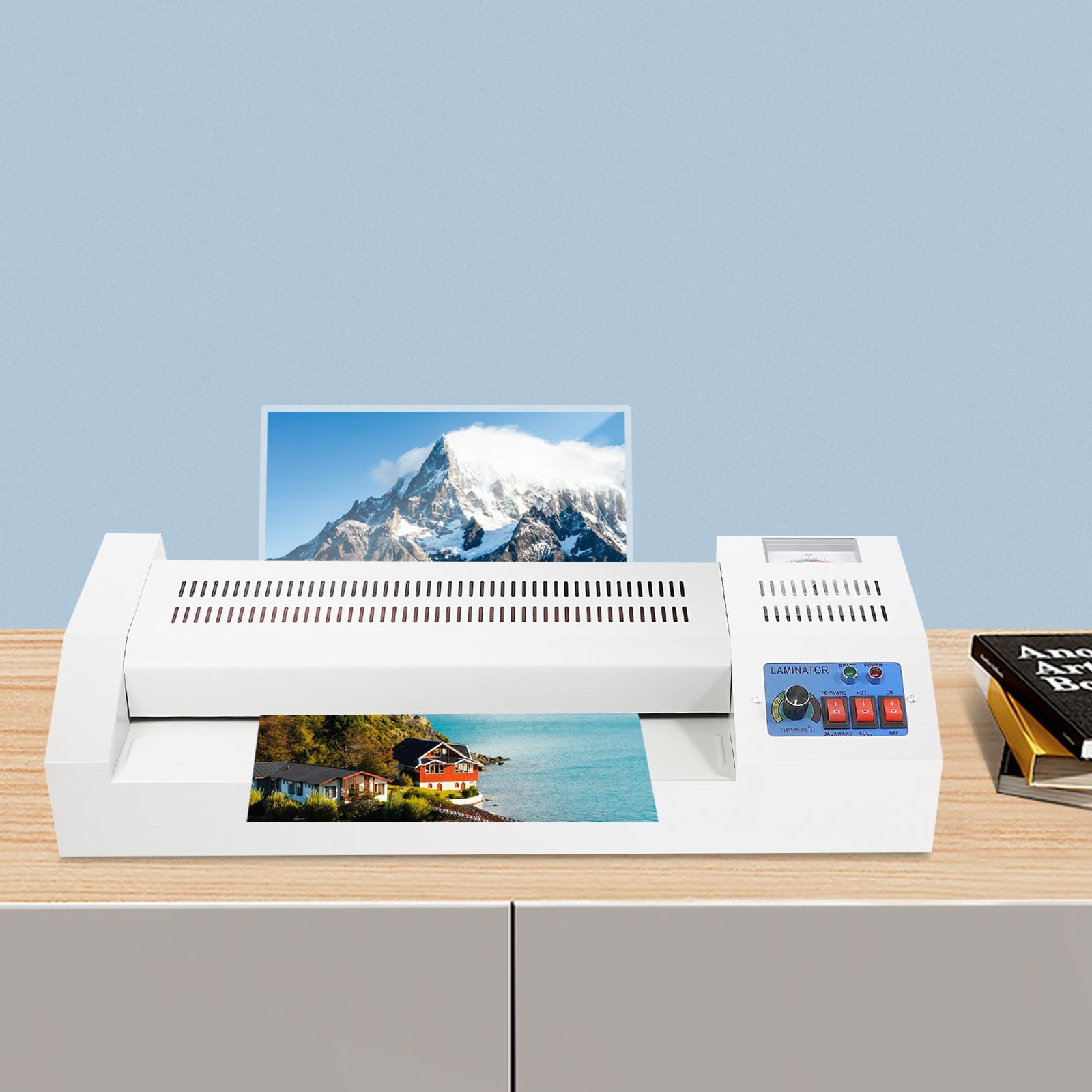 TFCFL 600W Thermal Laminating Machine 12.6in Heavy Duty Hot Cold Film Laminator for Laminating Letters, Business Cards, Photos, A3, A4