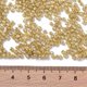 thumbnail image 3 of 12/0 Glass Seed Beads Metallic Colours Style Round Gold 12/0 2mm Hole: 1mm about 30000pcs/pound, 3 of 4