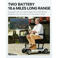 thumbnail image 2 of Ultra Lightweight Mobility Scooter for Adults, Electric Powered Mobility Scooter, 39.7 lbs Folding Design with 2 Lithium Batteries, Travel up to 18.6 Miles Airline Approved-White, 2 of 8