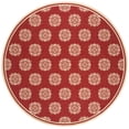 thumbnail image 2 of SAFAVIEH Outdoor LND181Q Linden Collection Red / Creme Rug, 2 of 7