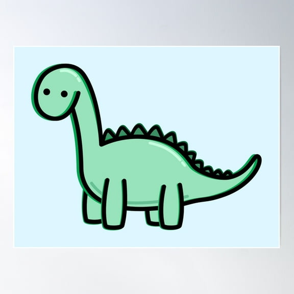Cute Dino Poster Wall Art, Modern Wall Decor For Living Room Bedroom, 8x12 UNFRAMED