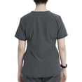 thumbnail image 2 of Scrubstar Women's Supreme Stretch Antimicrobial Heather V-Neck Placket Scrub Top WM01T909, 2 of 8