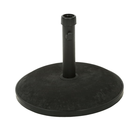 GDF Studio Gretna Outdoor 55 lbs Concrete Circular Umbrella Base, Black