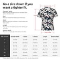 thumbnail image 4 of Bixox Men's Floral Flowers Blue Printed Short Sleeve Skinny Athletic T-Shirt, 4 of 6