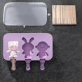 thumbnail image 1 of Silicone Ice Cream Mold Reusable Popsicle Molds Diy Homemade Cute Cart, 1 of 5