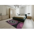 thumbnail image 4 of Ahgly Company Indoor Rectangle Patterned Purple Lily Purple Novelty Area Rugs, 4' x 6', 4 of 6