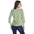 thumbnail image 2 of Blusa Verde Menta Manga Tres Cuartos Devendi Denim Co. 215-75, 2 of 3