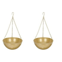 unbranded 2pcs Metal Plant Hanger Modern Plant Hanging Basket Decorative Black Plant Pot Holder