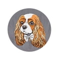 thumbnail image 2 of SIDONKU 60 inch Round Beach Towel Blanket Portrait of The Cavalier King Charles Spaniel in Bow Travel Circle Circular Towels Mat Tapestry Beach Throw, 2 of 2
