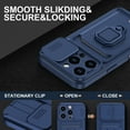 thumbnail image 6 of Hootek Designed for iPhone 16Pro Case, Liquid Silicone, Multi-Functional Card Pocket with Lanyard Strap, Adjustable Rope, Shockproof All-Round Protection, TPU Soft Phone Case for iPhone 16Pro, Blue, 6 of 7