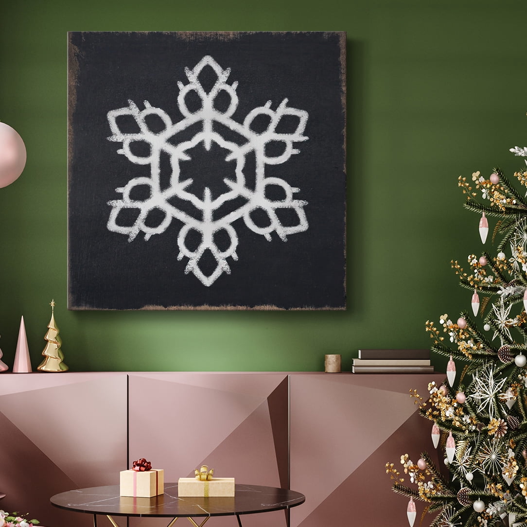 Chalkboard Snowflake II- Gallery Wrapped Canvas