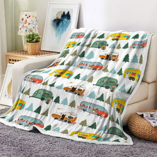  Camping Gifts for Women Men Lovers Throw Blanket, Happy Campers  Decor Outdoor, RV Campsite Travel Hiking 50 x 65 - Happy Campers :  Everything Else