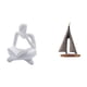 thumbnail image 1 of Figura de lector abstracta, escultura de , estatua de resina, adorno, artesanía creativa única, adecuada para sala de estar, dormitorio, oficina, 1 of 8