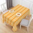 thumbnail image 6 of Yellow Orange Checkered Table Cloth Waterproof Tablecloths, Farmhouse Buffalo Plaid Striped Tablecloth Dining Table Cover for Kitchen Party Tabletop Outdoor, Rectangle Tablecloth 60x120 Inch, 6 of 9