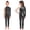 Black, variant on iiniim Girls Shiny Metallic Unitard One Shoulder Long Sleeve One Piece Bodysuit Performance Dancewear Red 6
