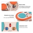 thumbnail image 2 of White Dual Drum Musical Hand Percussion Toy with 4 Drum Sounds, 4 Rhythms, 10 Music Tracks, 6 Instrumental Pieces & 7 RGB Light Transformations - Ocean Projection for Kids, Birthday Gift (Battery Not, 2 of 6