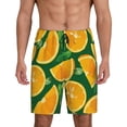 thumbnail image 2 of Picia Orange Pajama Shorts for Men, Men's Pajama Bottoms, Sleepwear,Short Pajama Pants-, 2 of 9