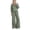 Green, variant on 2 Piece Sets for Women Leopard Print 2 Piece Outfit Button Collar Long Sleeve Scalloped Hem Top High Waist Wide Leg Pants Casual Loungewear Tracksuit Set Navy XXL
