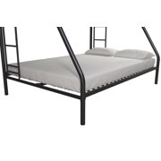 DHP Dusty Twin over Full Metal Bunk Bed with Secured Ladders, Black