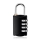 thumbnail image 1 of Cerradura codificada de aleación de Zinc, candado de combinación de seguridad para maletas, archivadores, negro, 1 of 10